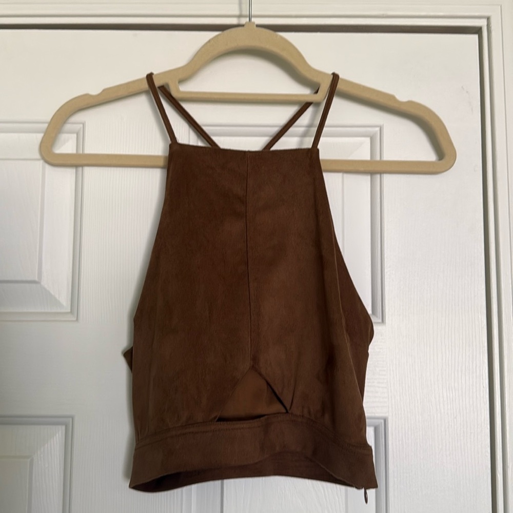 Pacsun Suede Brown Racerback Tank